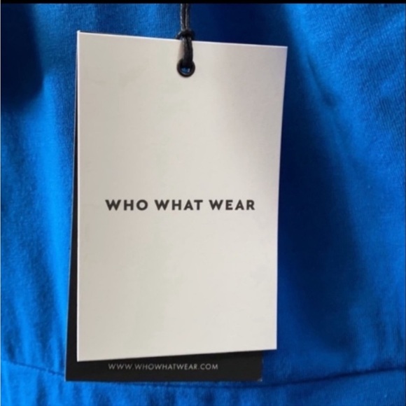 🔥🔥XS Royal Blue One Shoulder Short Sleeved Dress Who What Wear NEW FIRM PRICE - Picture 2 of 5